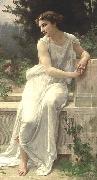 Guillaume Seignac, Jeune femme de Pompei sur une terrasse.